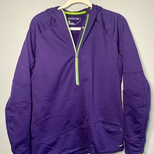 Salomon Vibrant Purple‎ Hoodie with Lime Accents